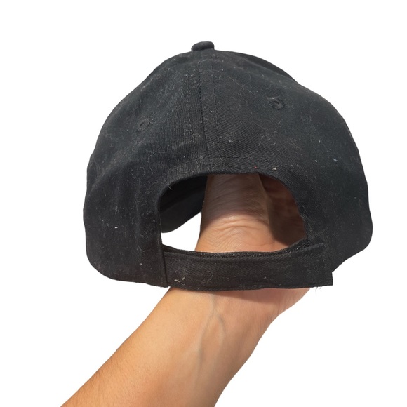 B & A Black 100% Cotton Cap Hat - Picture 3 of 3